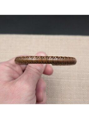 7 Inch Copper Handmade Coiled Wire Cuff Bracelet B1246